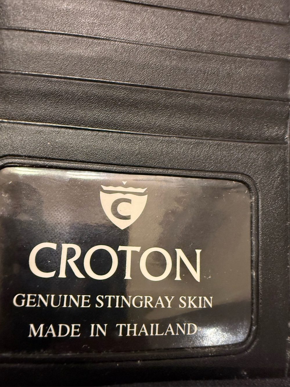 Croton Black Wallet with White Logo Accent - Picture 4 of 9
